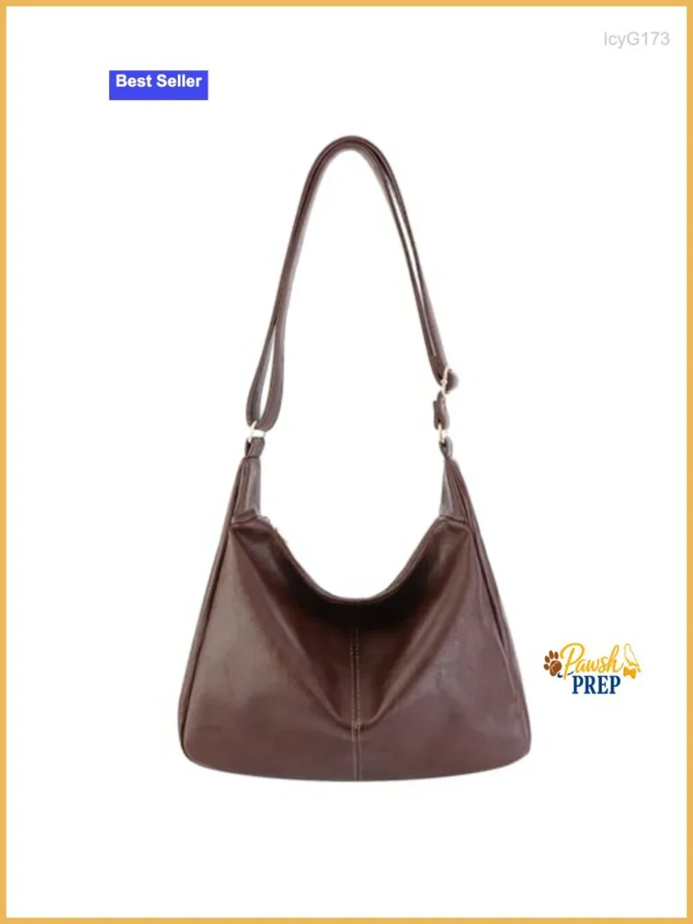 Foldable Leather Hobo Bag for Women - Slouchy Shoulder Handbag Crossbody